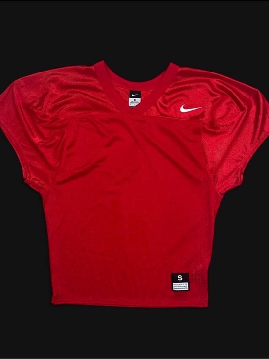 Nike Tops - Nike Red Athletic Short Sleeve Jersey with White Swoosh